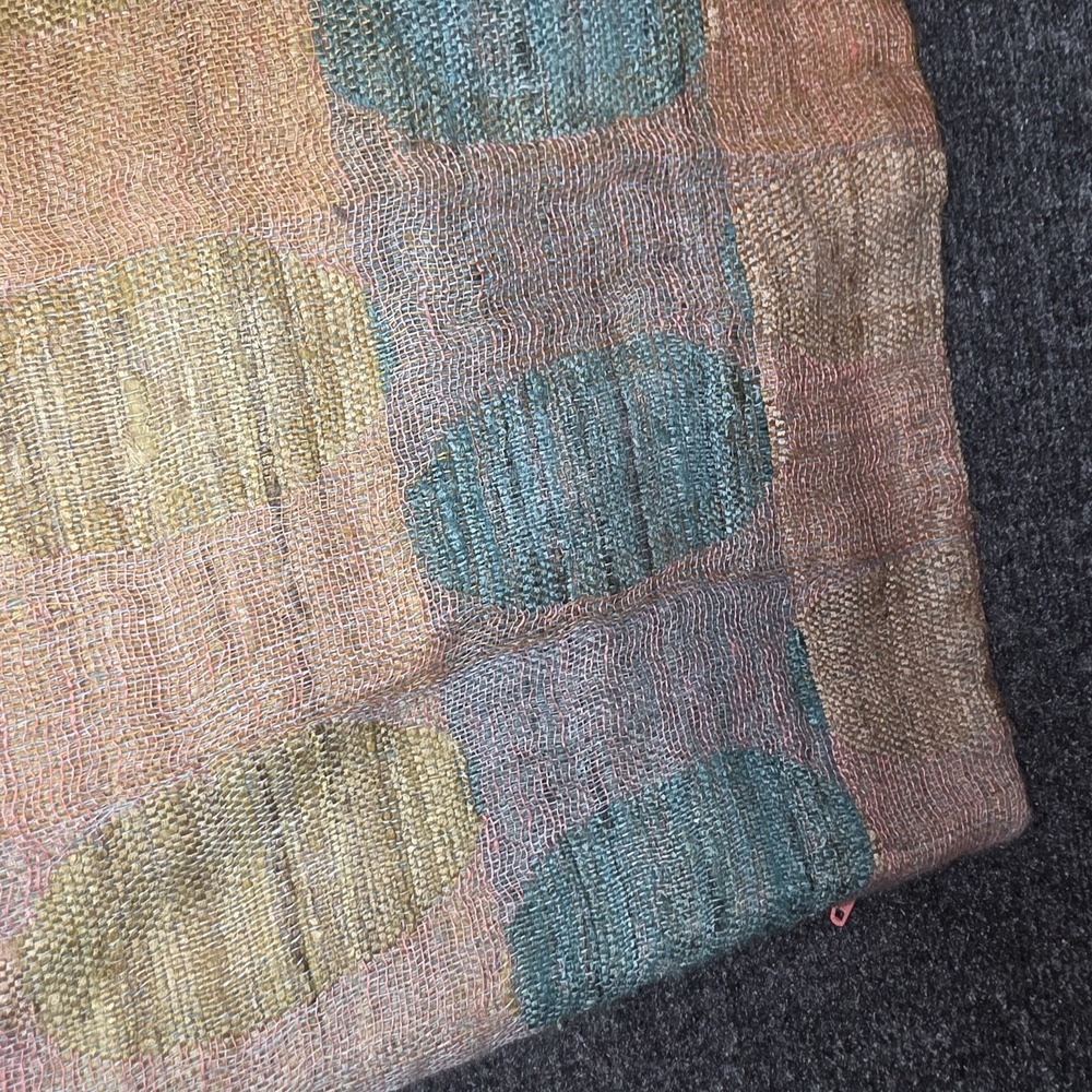 Crate and Barrel Sutro Throw Pillow Cover Linen Silk Cotton 22x15 in Multicolor - Picture 3 of 7